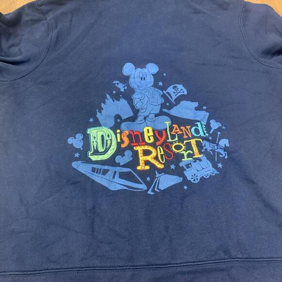 Disneyland Resort Zip Hoodie Sweatshirt Navy Women XXL Embroidered, Print, Nice! - Picture 10 of 12